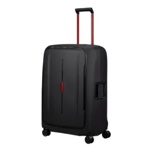 maleta samsonite essens mediana negro rojo lateral | maletas rigidas