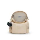 mochila city zip s beige | mochilas mujer