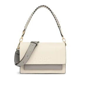 bandolera m tous audree saffiano gris beige | Bolsos Tous Ofical