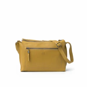 bandolera piel biba new sylva mostaza | bolsos piel