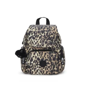 mochila kipling city zip mini leopard | mochilas kipling