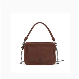 bandolera biba piel logan marron | bolso biba piel