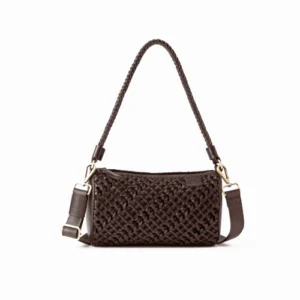bandolera biba piel selma marron | bolsos piel biba