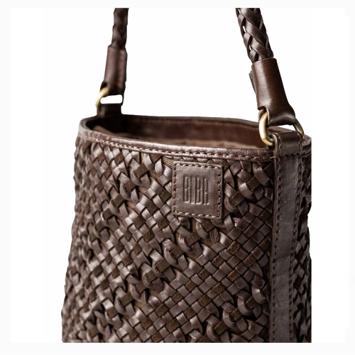 bolso biba piel selma marron detalle | bolsos piel biba