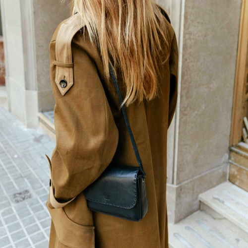 Bandolera Biba Hatch negro | Bolsos de piel