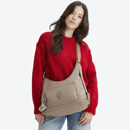 bolso mochila kipling yenna tostado modelo | bolso mochila kipling para viajar