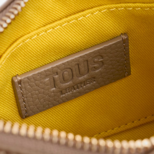 bolso saca pequeño tous piel topo interior | bolsos tous Oficial