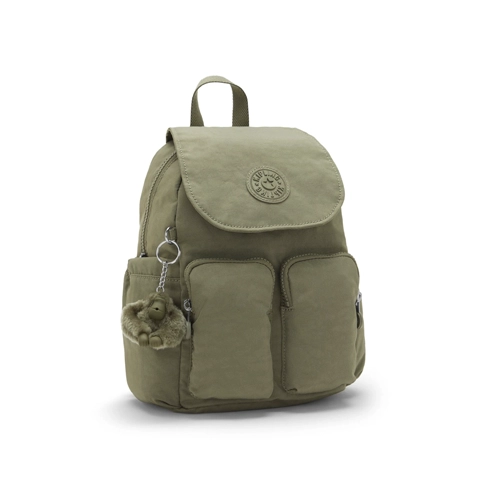 mochila kipling city pocket s verde lateral | mochilas kipling online