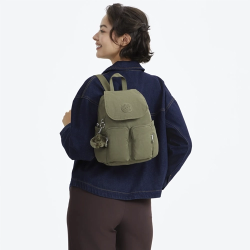 mochila kipling city pocket s verde modelo | mochilas kipling online